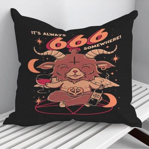 666 Throw Pillows Cushion Cover On Sofa Home Decor 45*45cm 40*40cm Gift Pillowcase Cojines Dropshipping