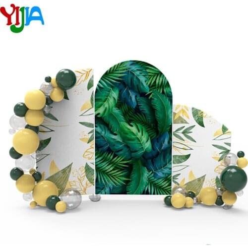 7ft/3ft Custom DIY Pillow Backdrop Case Stretch Free Design Fabric Arch Round Stand For Party Wedding Event Decoration