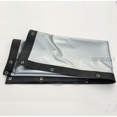 84 inches 4:3 Foldable Wall Mounted Metal Silver Front Projector Screen for 3D HD Smart DLP Home Theater Projectors with Eyelets