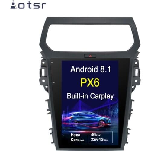 AOTSR One din Android 8.1 Tesla style Vertical screen Car GPS Navigation For Ford Explorer 2011-2019 Multimedia Radio Wifi
