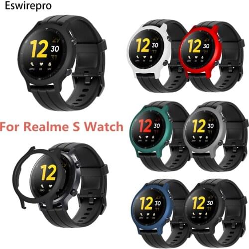 Cases Protective Cover for Rrealme S Smart Watch Hard PC Case Upgrade Accessories Shell for Rrealme S Watch Bumper 6 colors