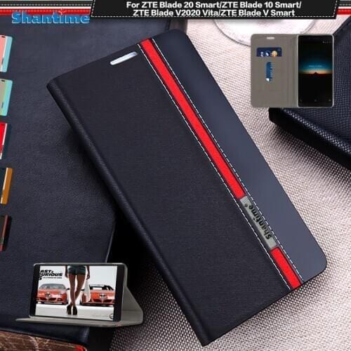 PU Leather Case For ZTE Blade 20 Smart 10 Smart Flip Case For ZTE Blade V2020 Vita V Smart Phone Case Soft Silicone Back Cover