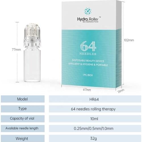 64-pin Dermal Roller Facial Essence Skin Care 64-in-One Hyaluronic Acid Serum Microneedle