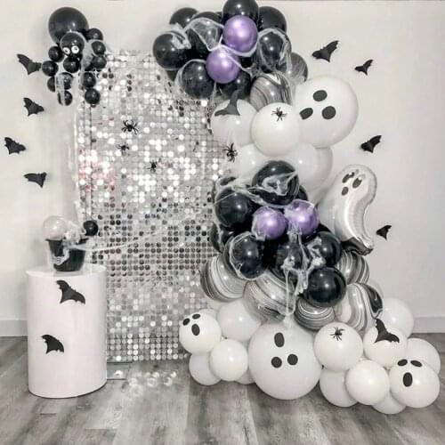 Halloween Decors Bat Blood Stickers New Ghost Pumpkin Spider Foil Balloon Kid Birthday Party Toys All Saints' Day Party Supplies