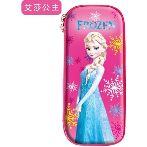 Disney stationery box cute Frozen pencil case cartoon large capacity pencil case student EVA color hand bag school supplies gift