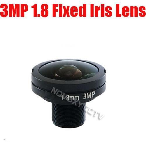 DIY 3mp HD 1.8mm 185 Degrees Fish Eye Wide Angle View Board Lens 3MP 1/2.7" M12 For CCTV / IP Camera Free Shipping