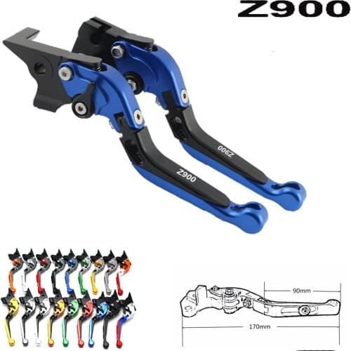 For Kawasaki Z900 Z 900 2017 2018 2019 2020 CNC Adjustable Folding Extendable Motorcycle Brake Clutch Levers