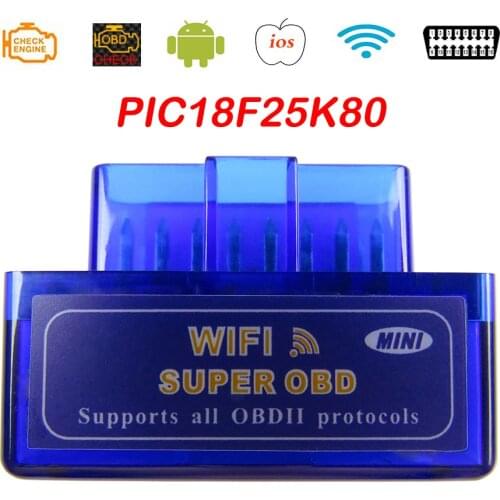 ELM327 V1.5 Wifi OBD2 Car Diagnostic Scanner PIC18F25K80 For Android/IOS/Windows v 1.5 Elm 327 Wi-fi OBD 2 Auto Diagnostic Tools