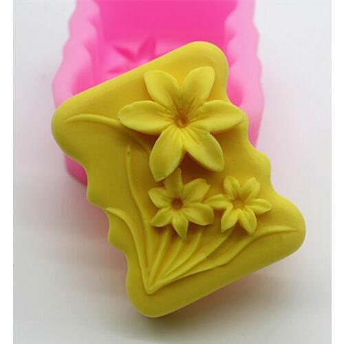 SOAP Making Mould handmade flower pattern silicone soap mold