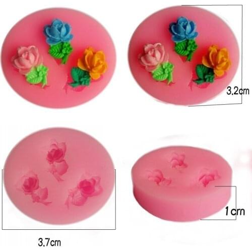 Hot Sale 3D Silicone Mold Flower And Leaves Shapes Mould For Soap,Candy,Chocolate,Ice,Cake