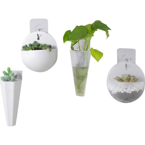 Plant Pot Indoor Planter Wall Hanging Flowers Cover Round Modern Art DIY Home Decoration Graden Supplies
