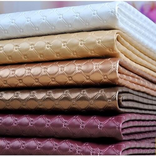 Meetee 50x137cm Faux PU Soft Leather Fabric 8mm Thick Artificial Leather for Sewing Sofa Bag Bed Car Decoration Material