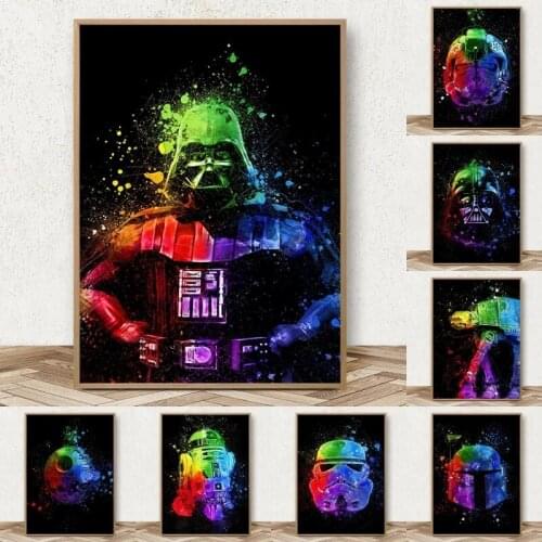 Diamond Painting Classic Movie Star Wars Watercolor Poster Cuadros Wall Street Art Creative Graffiti Kids Bedroom Home Decor