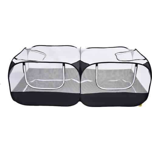 2 IN1 Pet Playpen Small Animals Tent Rabbit Cage Chicken Coop Indoor Outdoor Exercise Yard Fence For Dog Cat Rabbits Hamster