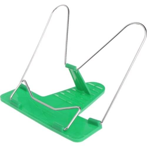Adjustable Angle Metal Book Stand Fordable Portable Document Book-Reading Holder P9YA