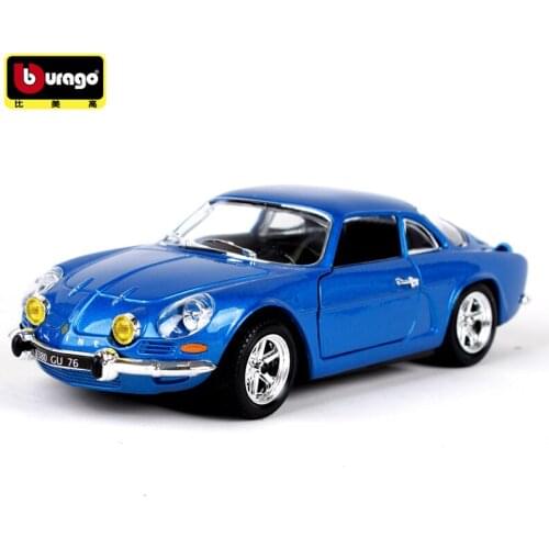 Bburago 1:24 1971 Renault Alpine simulation alloy car model crafts decoration collection toy tools gift