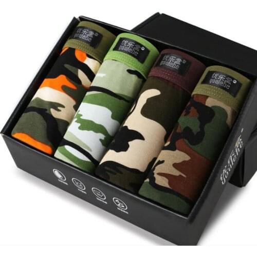 Mens Underwear Men Boxer Shorts Fashion Breathable Modal Convex Crotch Brand Boxers Homme Sexy Print Cueca Camouflage Boxer