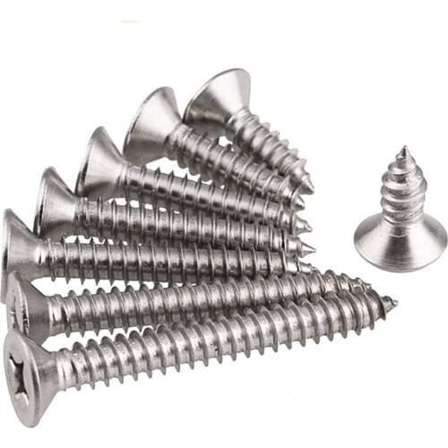 250-500G Carbon steel self tapping screw kit box M3 M4 M5 Cross Phillips Flat Countersunk Head wood screw set Fastener hardware