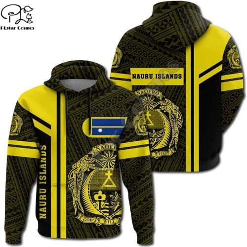 NewFashion Nauru Micronesia Island Country Flag Tribal Culture Retro Pullover 3DPrint Men/Women Autumn Colorful Funny Hoodies A1