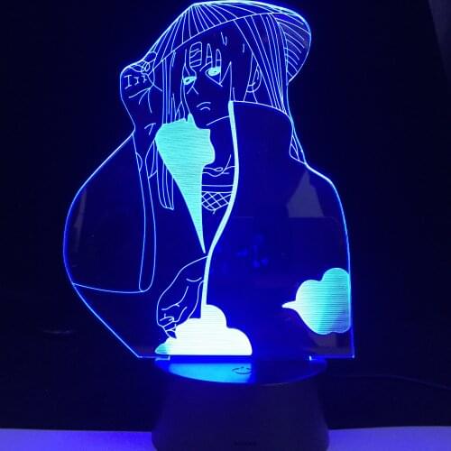 Remote Control 16 Colors Akatsuki 3D LED Visual Illusion Changing Night Light Birthday Gift Home Decor Lamp Bedroom Nightlight