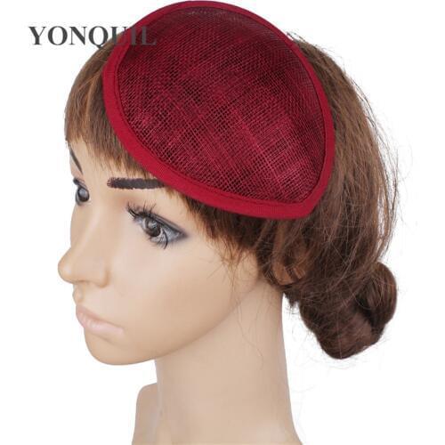 New Teardrop Sinamay 13 CM Fascinator Base Wedding Women Bridal Hat DIY Hair Accessories Chuch Party Chapeau Cap Headwear Retail