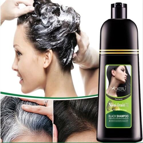 Organic Natural Fast Hair Dye Only 5 Minutes Plant Essence Black Hair Color Dye Shampoo For Cover Gray White Hair