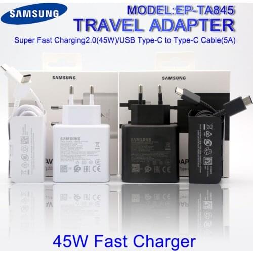 Original samsung galaxy s20/s21/s21 +/s20 /s21 ultra note 10/20 note 20 ultra fast charger 45w pd adapter type c wall charger