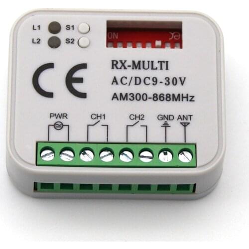 Garage Gate Remote Receiver RX MULTI 300-900MHz AC/DC 9-30V Receiver For Garage Door Command Gate Control Transmitter