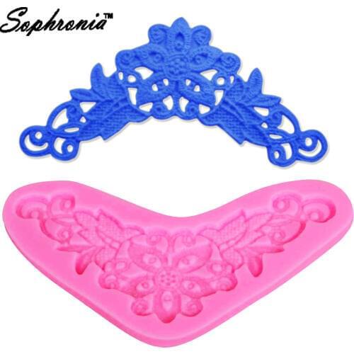 Sophronia F1223 Relief Border Silicone 3D Mold Relief Candy Chocolate Gumpaste Resin Clay Moulds 15.3*6*0.6cm