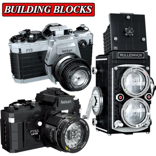 Retro blocks Camera Retro Collecting Toys New MINI Camera Building Blocks Mini Blocks Set Bricks FY2A SLR Bricks Mode SJJM-08