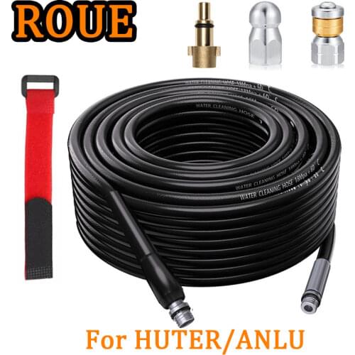 6~20m High Pressure Pipe Cleaner Sewer Water Cleaning Hose Car Washer Rotating Nozzle Kit Sewage Jet Hose for Huter/anlu