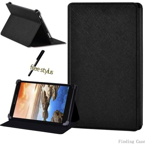 Universal Tablet Case for Lenovo Tab 7"/8"/10" PU Leather Tablet Anti-Fall Shockproof Cover Case +Free Stylus