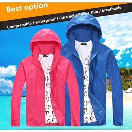 Waterproof Hiking Jacket Summer Couples UV Sun Protection Coat Clothing Men Women Fishing Clothes Outdoor Travel Camping XS-XXXL