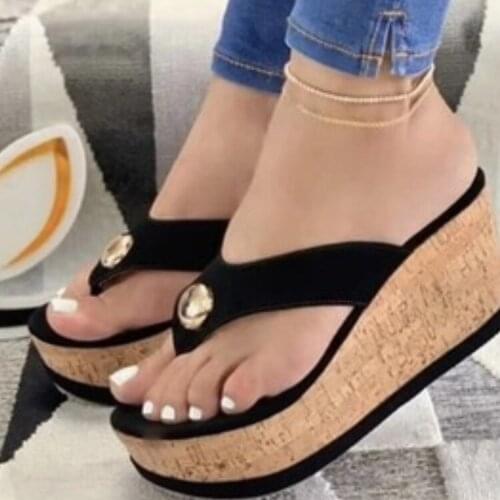 2021Slippers Women Sandals Plafrom Sandals Ladies Slip-On Flip Flops Shoes Leather Peep Toe Female Sandalias Zapatos Mujer
