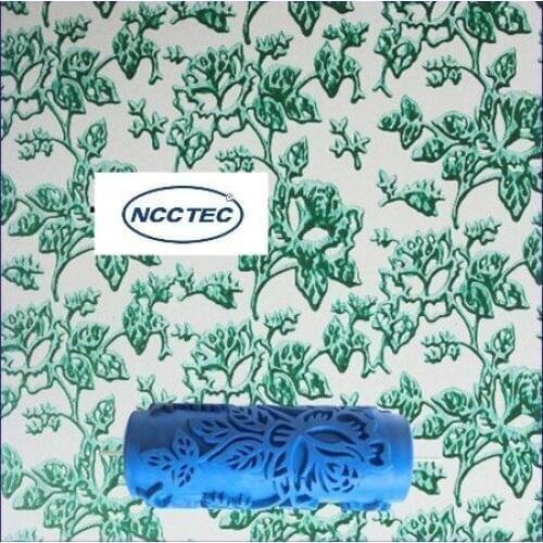 5'' liquid wallpaper cylinder FREE shipping 125mm flower wall paint drum liquid wallpaper flower decorative pattern roller