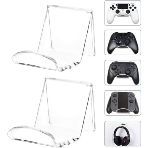 2Pcs Game Controller Wall Mount Stand Joystick Hanger Gamepad Bracket Headphone Holder for PS5/PS4/Switch Pro Accessories Rack
