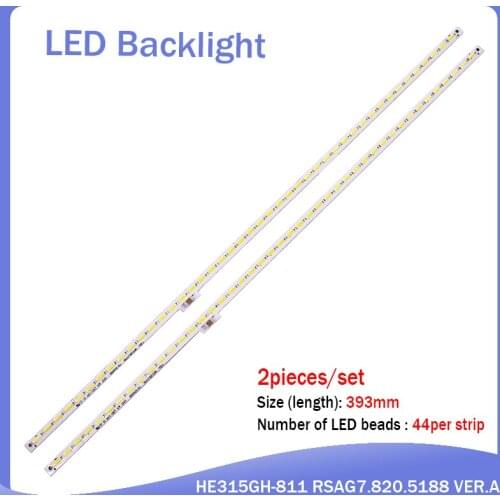 2 pcs/set LED backlight bar HE315GH-B11 RSAG7.820.5102 for LED32K160JD GT-1119424-A 44 LEDs 393MM new