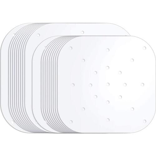 200 Pcs Air Fryer Liners 7.5/8.5 Inch Air Fryer Parchment Paper Square Steaming Paper for Air Fryer Steaming Basket