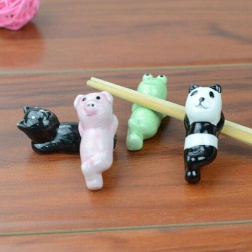 4pcs/set Kitchen Utensil Household Chopstick Rack Home Decor Ceramic Chopstick Holder Chopsticks Stand Rest Pillow