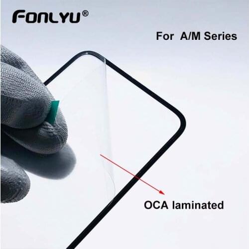 5pcs Front Outer Glass Lens+OCA Glue Film For Samsung A11 A21 A31 A41 A10s A20s M11 M21 M31 LCD Screen Cracked Glass Replacement