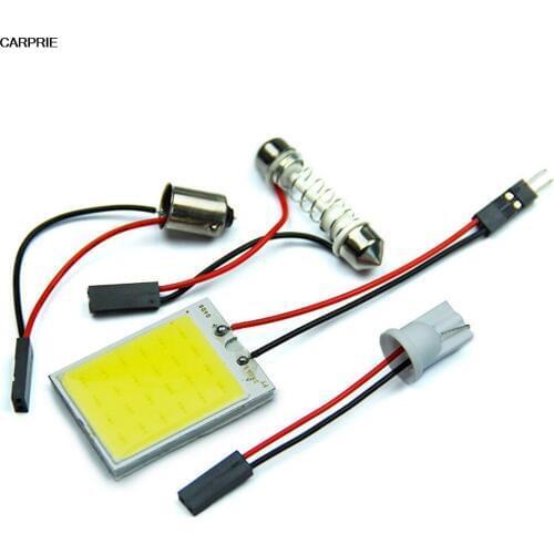 8W COB 24 Chip LED Car Interior Light T10 12V led panel light car led lamp drop shipping