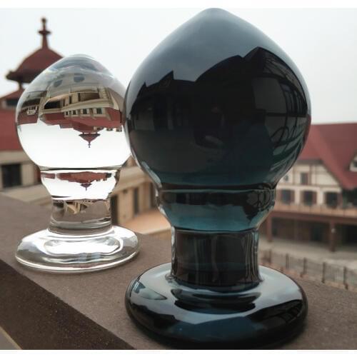 62mm Sexy Glass Anal Plug Massage Adult Gay Sex Toys for men Man Buttplug sexo anal butt plug Glass male masturbator erotic toys