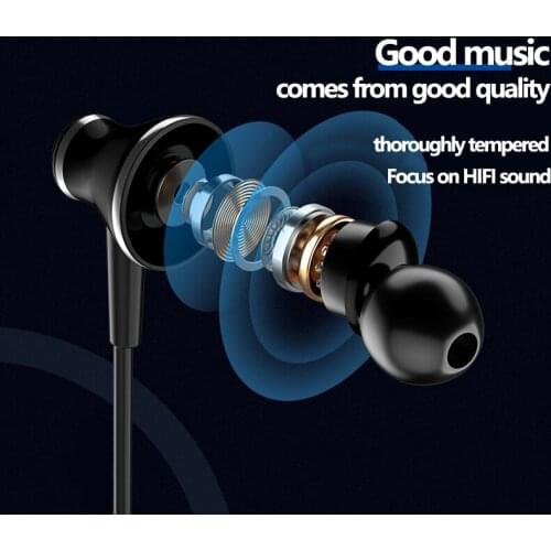 Bluetooth 5.0 sports waterproof in-ear smart noise reduction, suitable for MP3 music players and smart phones