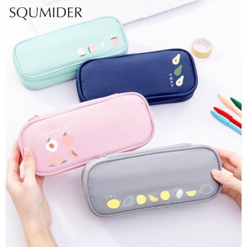 Creative pencil case large capacity pencil case fruit pencil box multifunctional stationery box school stationery estuche escola