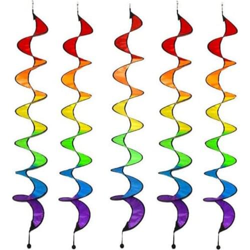 Kindergarten Decorative String Pinwheel Outdoor Hanging Rainbow Rotating Vertical Colorful Windmill Festival Layout Supplies