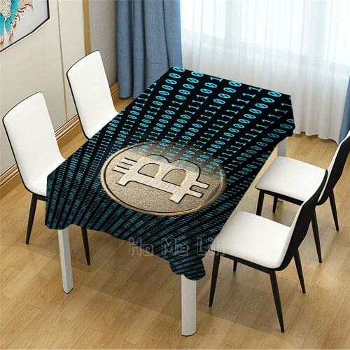 Bitcoin Code Design Table Cover For Picnic Kitchen Dining Decor