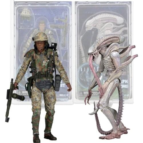 Alien Figure Private Ricco Frost Xenomorph Albino Drone Alien Predator Figure NECA Action Figure Doll Collectible Model Toy