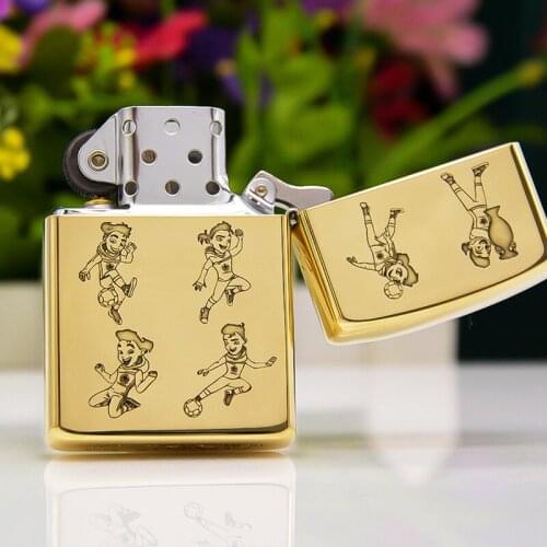Zorro Kerosene Lighter Pure Copper Fine Carving Basketball Match Collection Gift Brass Gasoline Oil Lighter Outside Tool