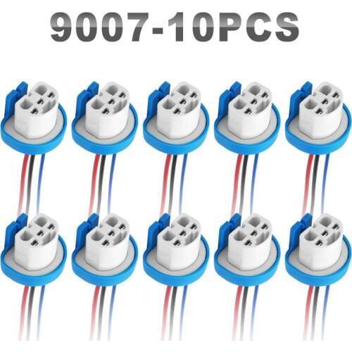 JGAUT 10 Pieces H1 H7 H13 H8 H9 H11 9007 Auto Wires Connector Of Daytime Running Lights Led Wiring Harness High Quality