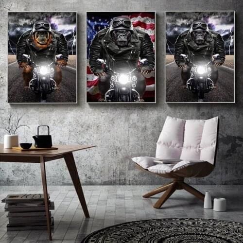 Canvas painting wall art cartoon monkey US soldier canvas art living room wall artist home decoration frameless